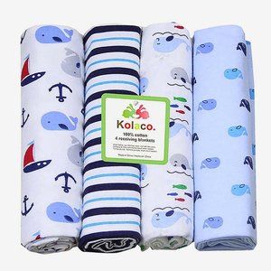 4PCS BABY SWADDLE SOFT BLANKET